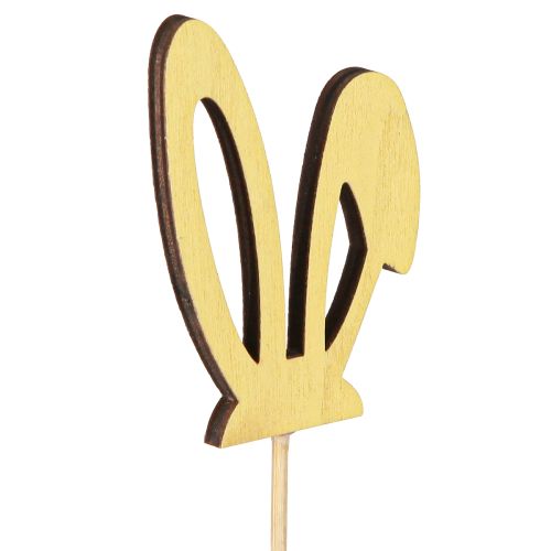 Article 16 piques de jardin déco Bois Oreilles de lapin Pâques 5×7cm