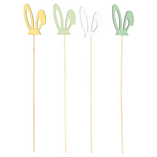 Article 16 piques de jardin déco Bois Oreilles de lapin Pâques 5×7cm