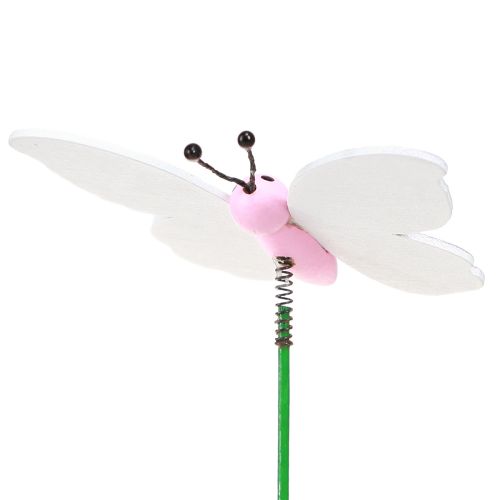 Article Bouchon de fleur papillon rose vert orange 8x5,5cm 16 pcs