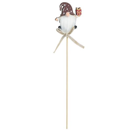 Article Piquets pots de fleur Gnome de Noël avec cadeau 7cm 12pcs