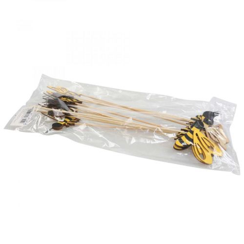 Floristik24 Bouchon fleur abeille bouchon déco bois décoration abeille 7cm 12pcs