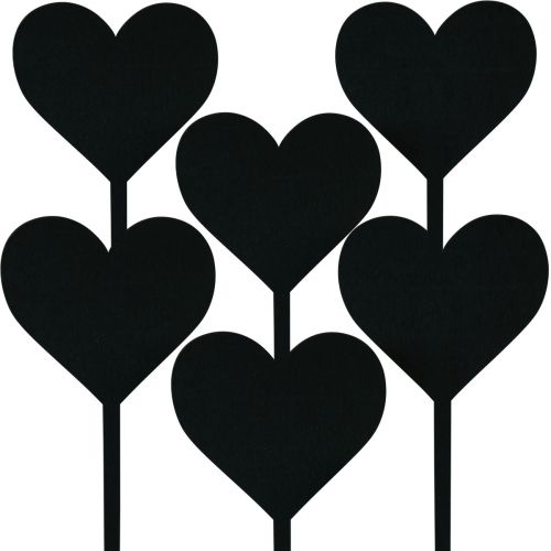 Article Bouchon de fleur bouchon décoratif coeur bouchon de coeur en bois 9cm 6 pcs