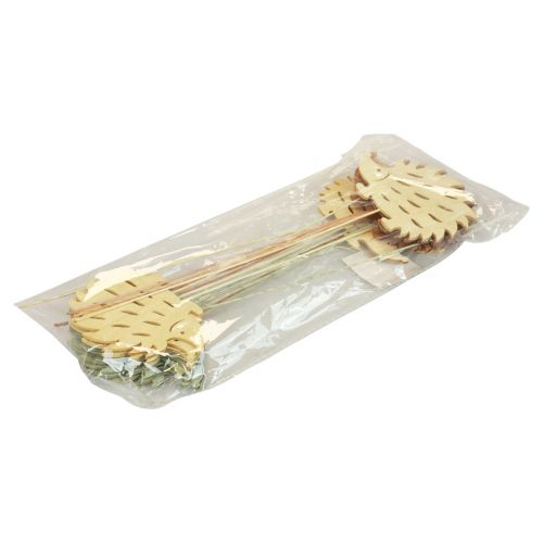 Article Bouchon de fleur bouchon décoratif en bois décoration hérisson coloré 10x7cm 18 pcs