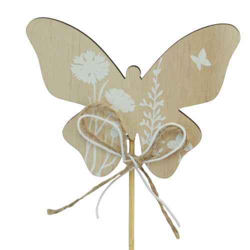 Article Bouchon à fleurs papillon en bois fleurs décoratives 9cm 12 pcs