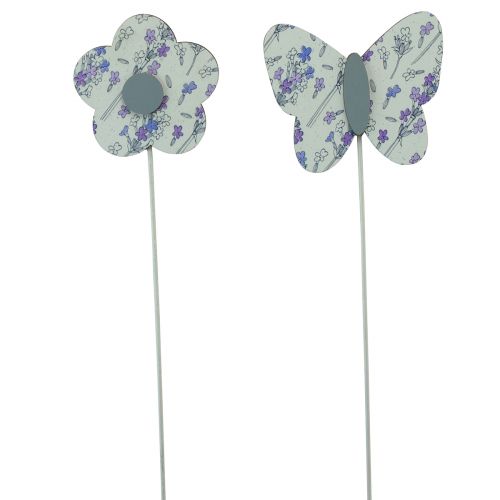 Article Bouchon de fleur papillon fleur bouchon décoratif bois 7cm 12 pcs