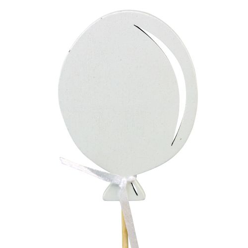 Article Bouchon de fleur bouquet décoration gâteau topper ballon blanc 28cm 8 pcs