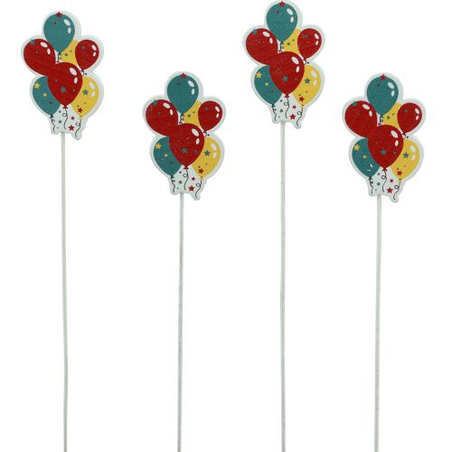 Bouchon de fleur bouquet ballons décoratifs pour gâteau coloré 26 cm 15 pcs