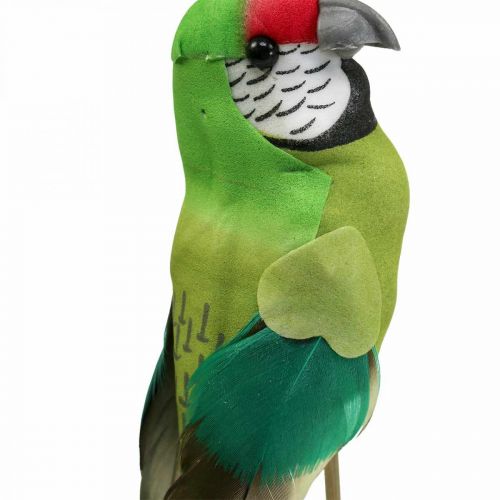 Article Bouchon fleur oiseau, déco perroquet vert 23×4.5×5.5cm 6pcs