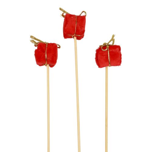 Floristik24 Bouchon de fleur paquet de Noël décoration rouge 2,5 cm 15pcs