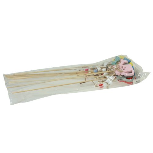 Article Bouchon de fleur arrosoir à pois bois décoratif 4,5×7cm 10 pcs