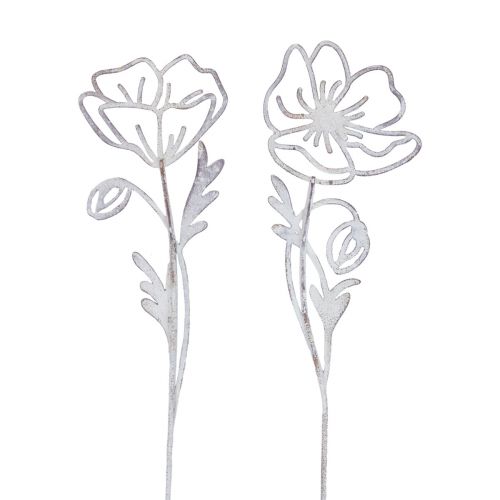 Floristik24 Bouchon de fleur de pavot bouchon de plante 63,5 cm 2 pcs