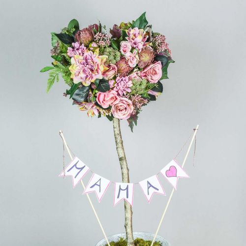 Floristik24 Bouquet dahlia et protea, fleurs en soie, décoration estivale L25cm