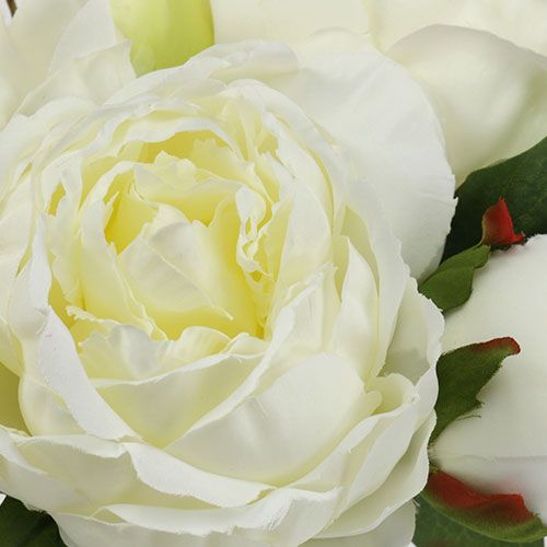 Article Bouquet de roses de Pentecôte blanc L 30 cm