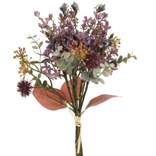 Floristik24 Bouquet artificiel chardon eucalyptus bouquet décoration florale 36cm