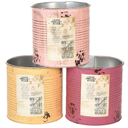 Floristik24 Pot de fleurs vintage de 15 cm (lot de 3) pour la décoration du salon et du bureau