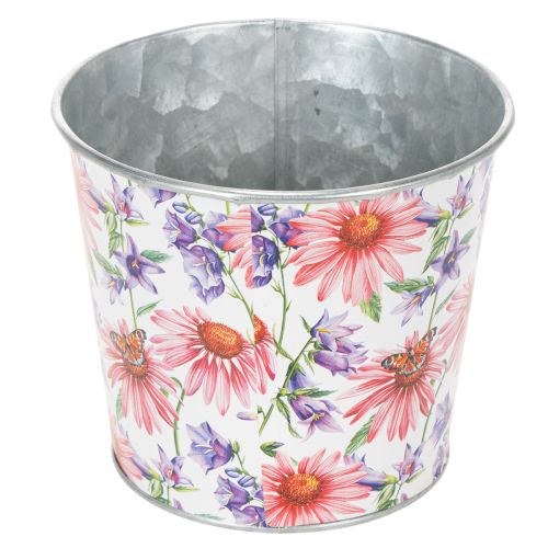 Article Pot de fleurs, décoration printanière, jardinière, métal, Ø12cm, H10.5cm
