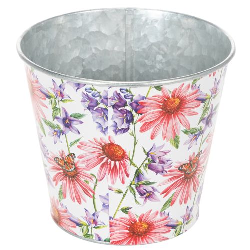 Article Pot de fleurs, décoration printanière, jardinière, métal, Ø14cm H12,5cm