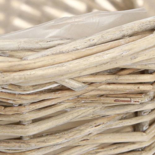 Article Pot de fleur panier saule naturel gris blanc Ø20cm H16cm 2pcs