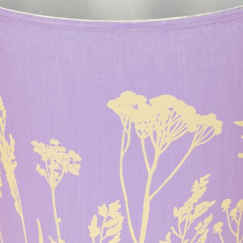 Set de 3 cache-pots métalliques motifs floraux pastel 10 cm | Floristik24.be