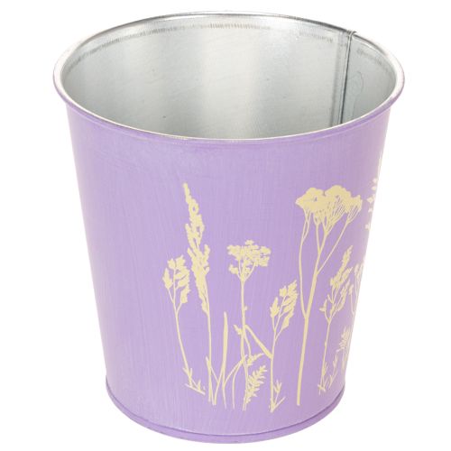 Set de 3 cache-pots métalliques motifs floraux pastel 10 cm | Floristik24.be
