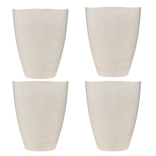 Article Pot à orchidées pot de fleur plastique beige chiné 13,5x13cm H16,5cm 4pcs
