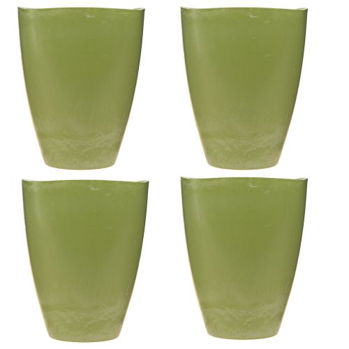 Article Pot à orchidées pot de fleur vase plastique vert H16,5cm 4pcs