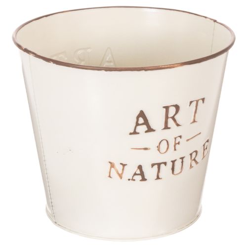 Pot de fleurs en zinc Art of Nature Crème Ø17,5 cm H15 cm | Floristik24.be