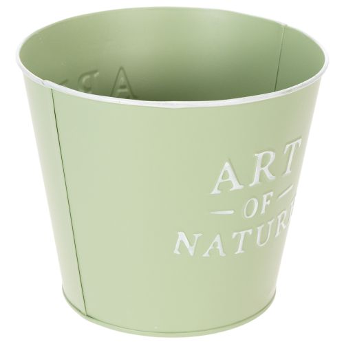 Article Pot de fleurs en zinc Art of Nature vert menthe Ø17,5 cm H15 cm