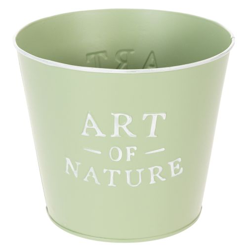 Article Pot de fleurs en zinc Art of Nature vert menthe Ø17,5 cm H15 cm