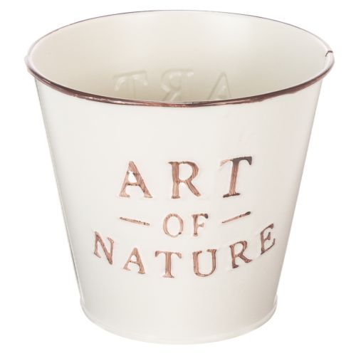 Pot de fleurs en zinc, couleur crème, Ø15cm H13,5cm acheter | Floristik24.be