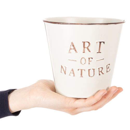 Lot de 2 cache-pots décoratifs en métal "Art of Nature" 15 cm multicolores | Floristik24.be