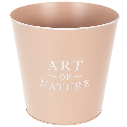 Floristik24 Pot de fleurs en zinc, jardinière en métal, rose antique, Ø 22 cm H 21 cm
