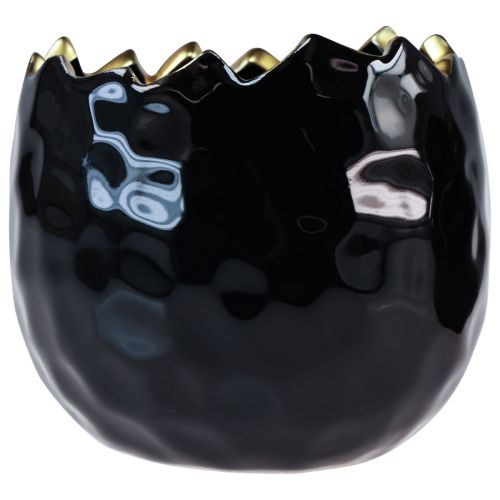 Article Pot de fleur pot aubergine en céramique noir Ø10cm H8cm 2 pcs