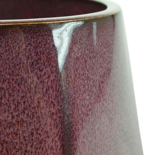Floristik24 Cache-Pot Jardinière Céramique Rouge Hexagonal Ø14cm H12cm