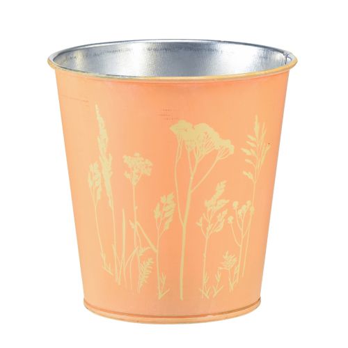 Article Pot de fleur jardinière métal pêche Ø10,5cm H10,5cm