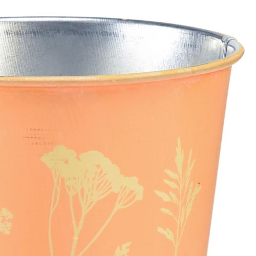 Article Pot de fleur jardinière métal pêche Ø10,5cm H10,5cm