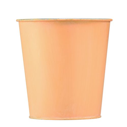 Article Pot de fleur jardinière métal pêche Ø10,5cm H10,5cm