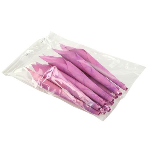 Floristik24 Entonnoir à fleurs cigare calla rose 18cm - 19cm 12 pcs