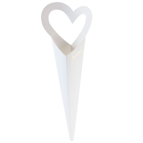 Sac à fleurs roses emballage cadeau blanc 46cm 12 pcs