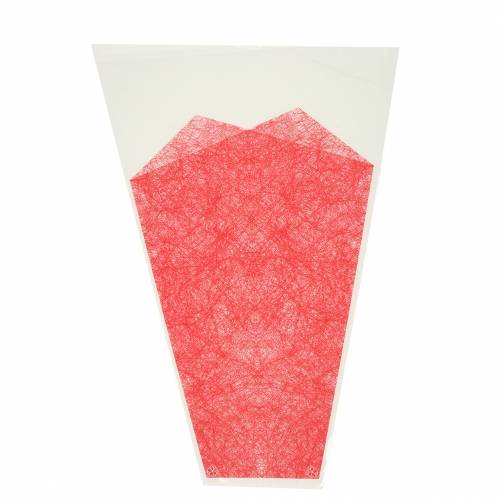 Sac à fleurs jute rouge L36cm l25cm - 12cm 50 pcs