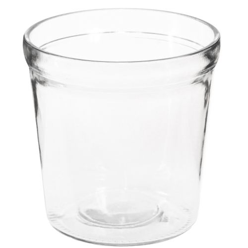 Floristik24 Pot de fleur verre clair conique Ø12cm H12.5cm 2pcs