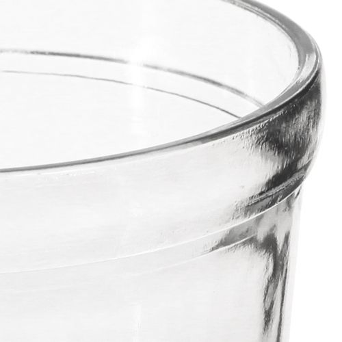 Floristik24 Pot de fleur verre clair conique Ø12cm H12.5cm 2pcs