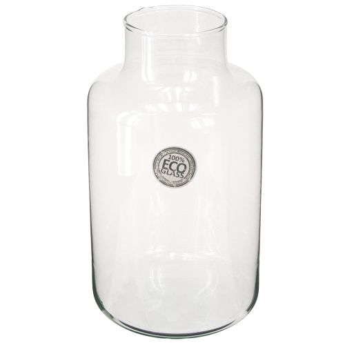 Floristik24 Vase à fleurs décoratif en verre avec col transparent Ø14,5cm H25cm