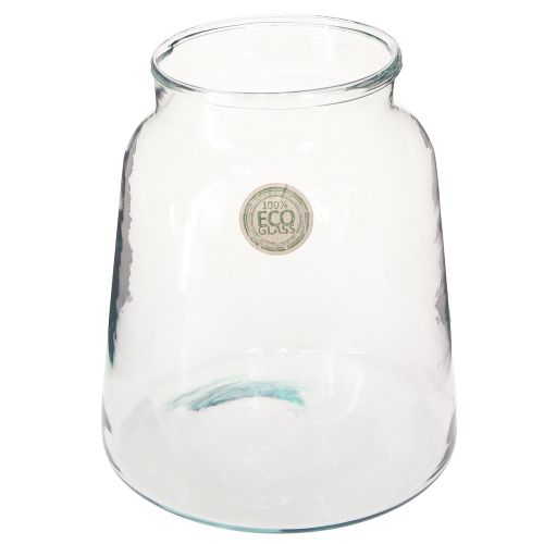 Floristik24 Vase à fleurs en verre transparent, décoration de table, Ø18cm H22cm