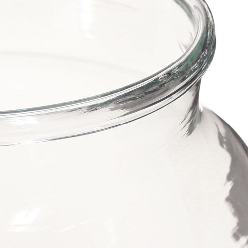 Article Vase à fleurs en verre transparent, décoration de table, Ø18cm H22cm