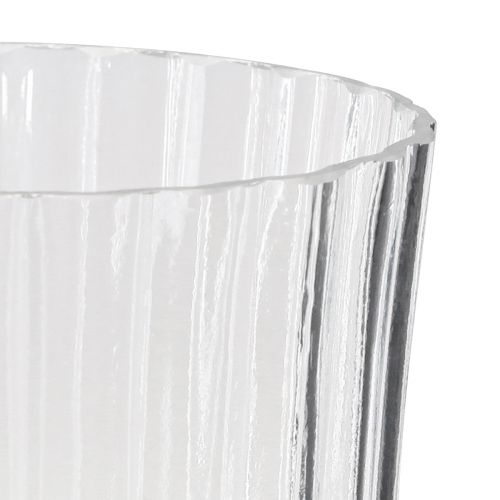 Article Vases à fleurs en verre vase rétro clair Ø12cm H24cm 2pcs