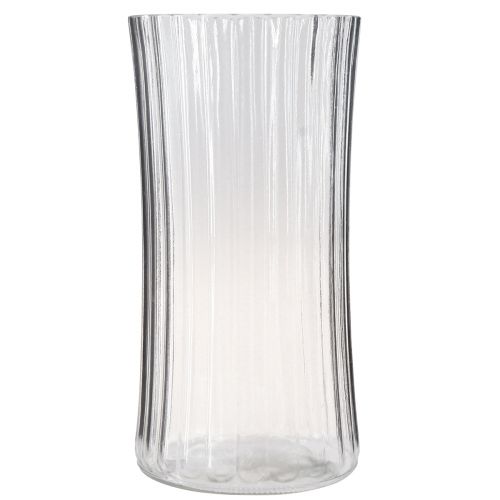 Article Vases à fleurs en verre vase rétro clair Ø12cm H24cm 2pcs