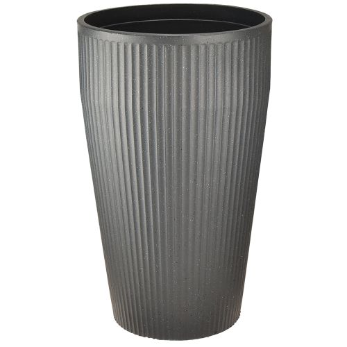 Vase de sol en plastique anthracite Ø28cm H46,5cm