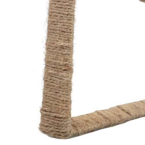 Article Style bohème, anneau métal coeur anneau décoratif ruban jute 30cm