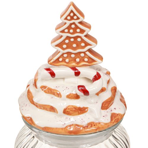 Article Verre bonbonnière de Noël, pot à biscuits sapin Ø11cm H21cm